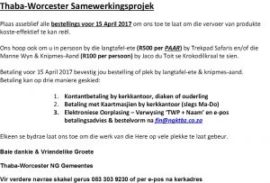 Thaba-Worcester Samewerkingsprojek